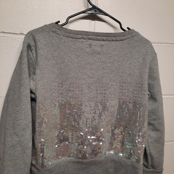 True Religion (Medium) Sequin Boyfriend Grey Sweater - Picture 5 of 11